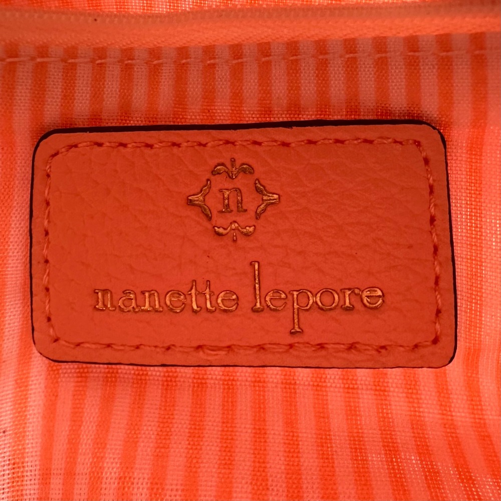 Nanette Lepore Pink Pebble‎ Bow Bucket Bag Crossbody Handbag Preppy Vegan Retro - Picture 4 of 16